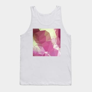 Light Thulian Pink Abstract Low Polygon Background Tank Top